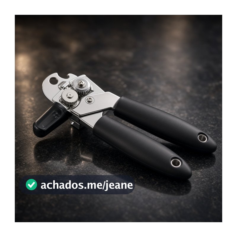 Abridor de Latas e Garrafas Manual Aço Inox Cozinha Abre Fácil