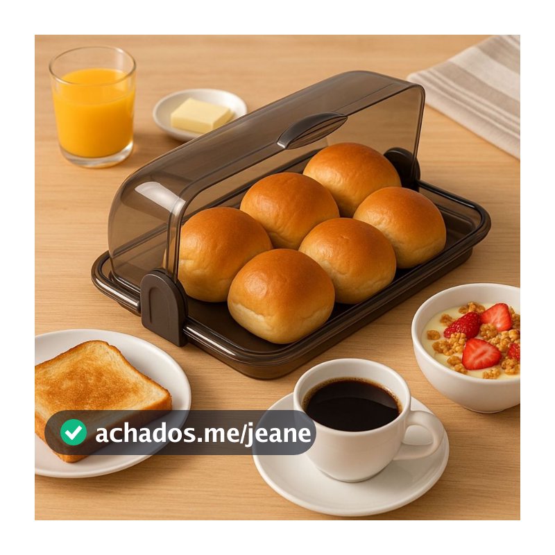 Organize sua Cozinha com Charme Porta Pão em Acrílico Fumê Moderno e Sofisticado