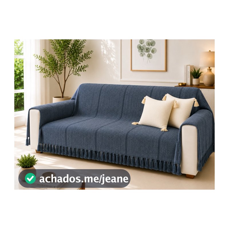 Manta Para Sofá Gigante 4,00 x 1,70 Algodão Protetora Decorativa Cobre Sofá