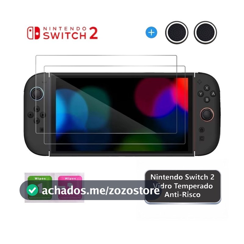 Película de Vidro Nintendo Switch 2 Tela Protetora Película