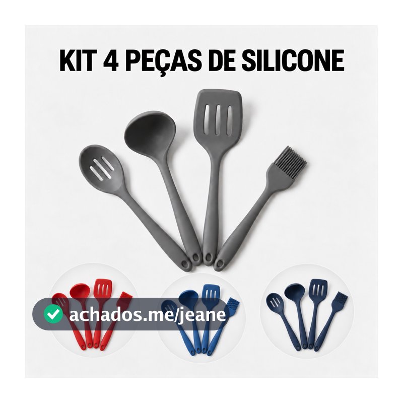 Kit  Peças Utensílios Silicone Para Cozinha Premium