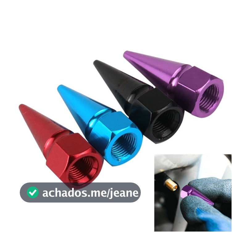 Tampas Válvulas Pneu Forma CM Para Motocicletas , Viagens Longas , Manutenção Veículos , 4 Unidades
