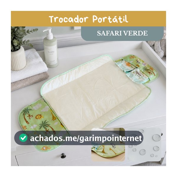 Trocador De Fralda Portátil Impermeável Dobrável Lindas Estampas Menino Menina