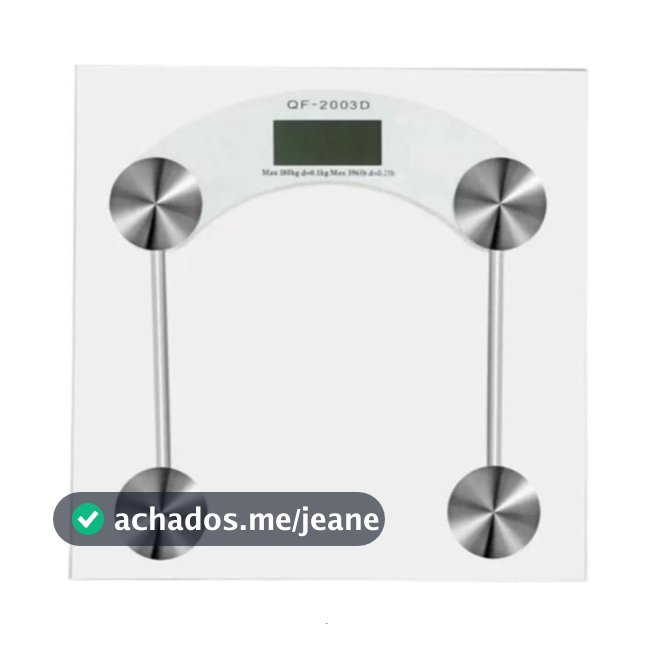 Balança Corporal Digital Para Banheiro Até 180Kl  Quadrada Vidro Temperado Transparente Premium