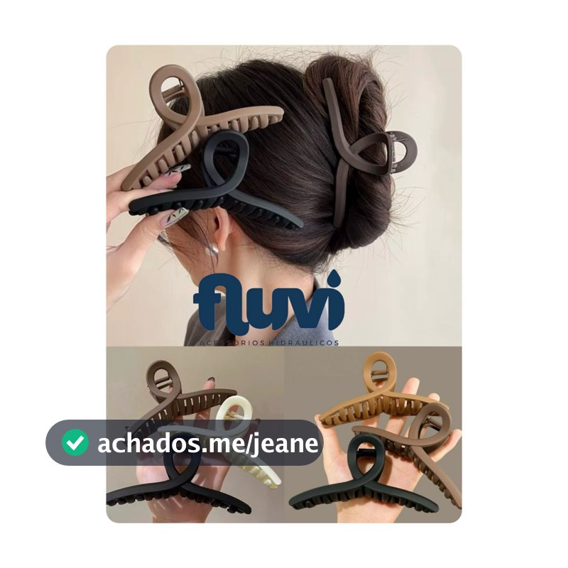 [ KIT 3 ] Prendedor Maior Presilha Piranha / Grampo De Cabelo Grande Fosco Estilo Grande 11cm