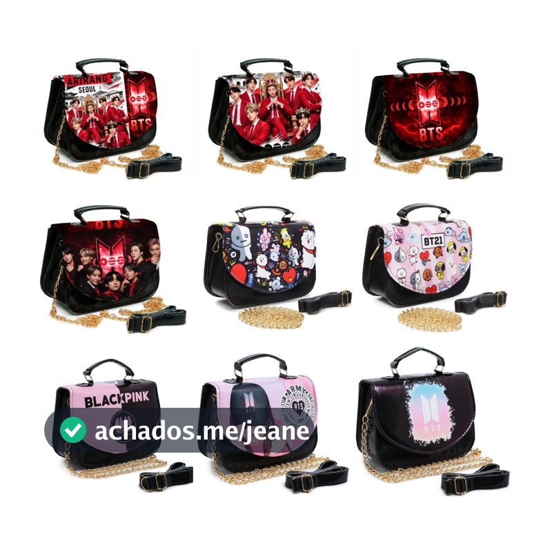 Bolsa Luxo Banda Kpop Pequena e Causal / Escolha sua Estampa: