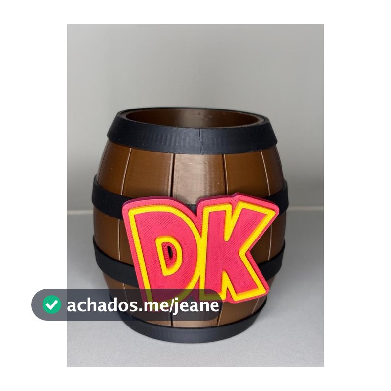 Porta Canetas Barril Donkey Kong - Decoração Gamer em IMPRESSÃO  3D