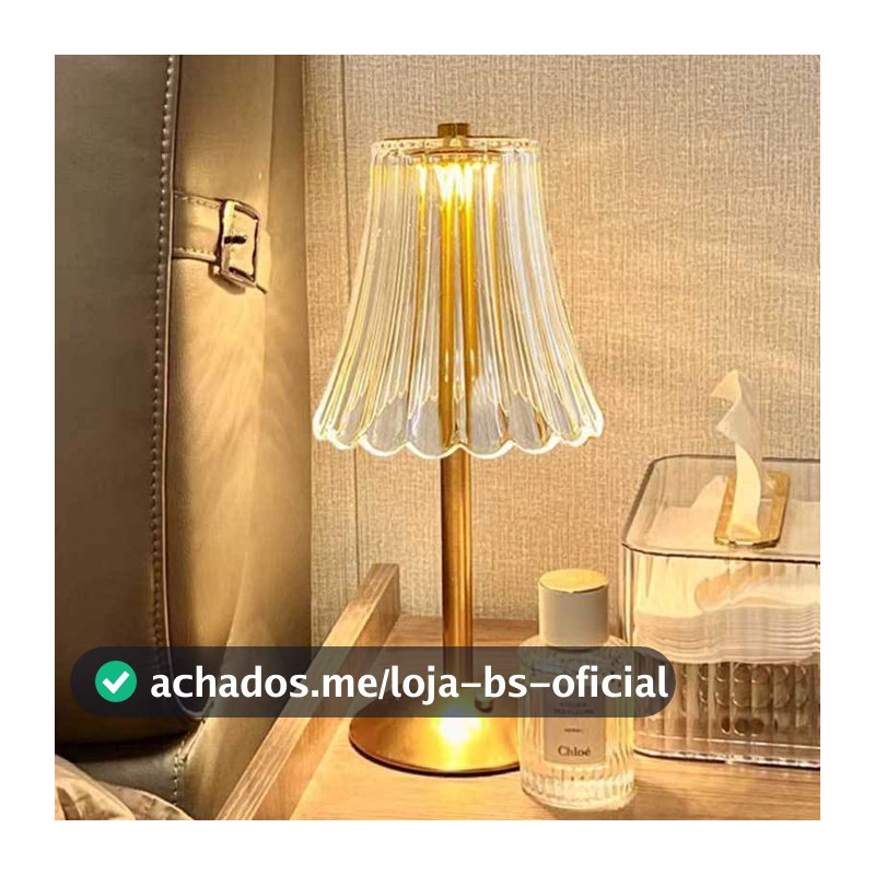 Luminária Abajur de Mesa com Barra de LED para Iluminação Interna, Sensor de Toque, Sem Fio e Três Cores