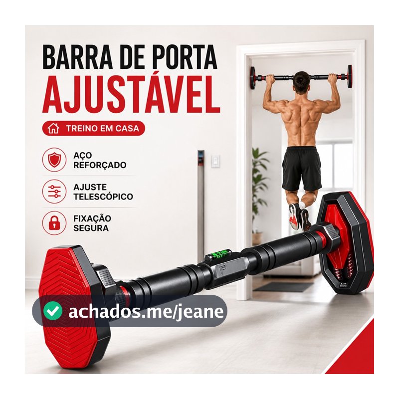 Barra Fixa Porta Exercício Calistenia Treino Musculação Crossfit Profissional Com Nível Ajustável