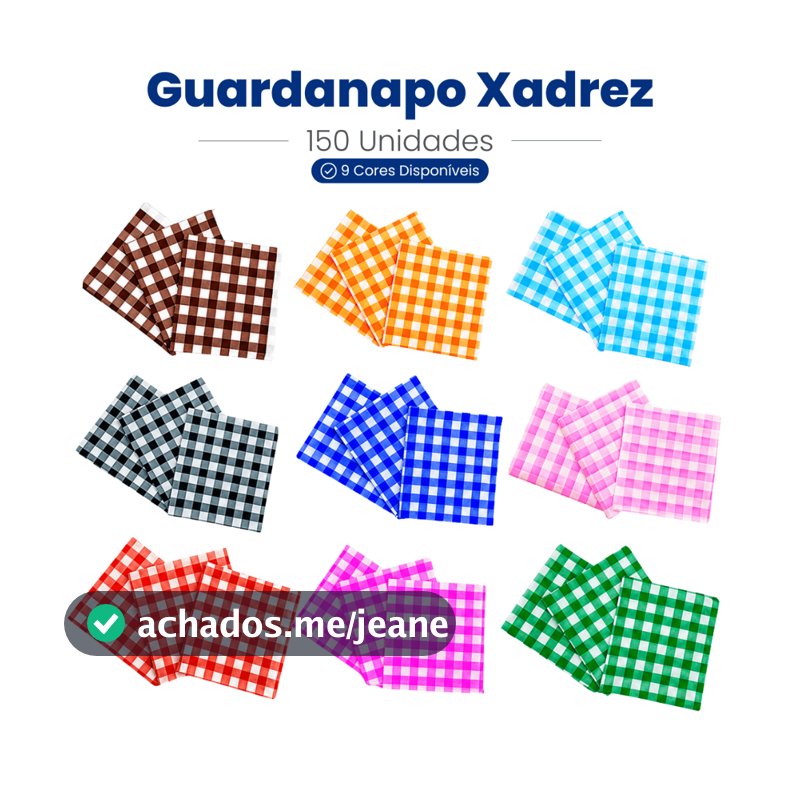 150 Unidades Guardanapo De Papel Xadrez Para Festa Aniversário Decoração Descartáveis