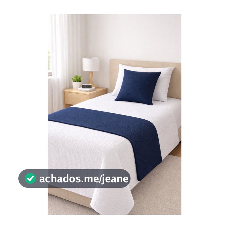 Kit Peseira Piquet Solteiro + Capa de Almofada 40x40 Decorativas Várias Cores e Estampas