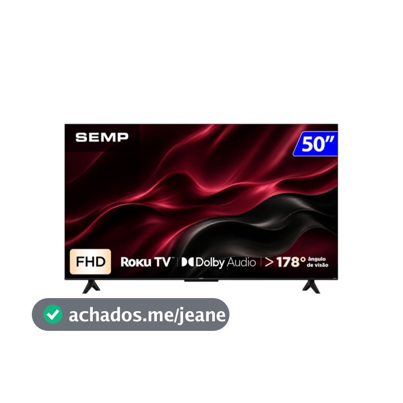 Smart TV Semp 50" LED Full HD Roku TV - 50S42R