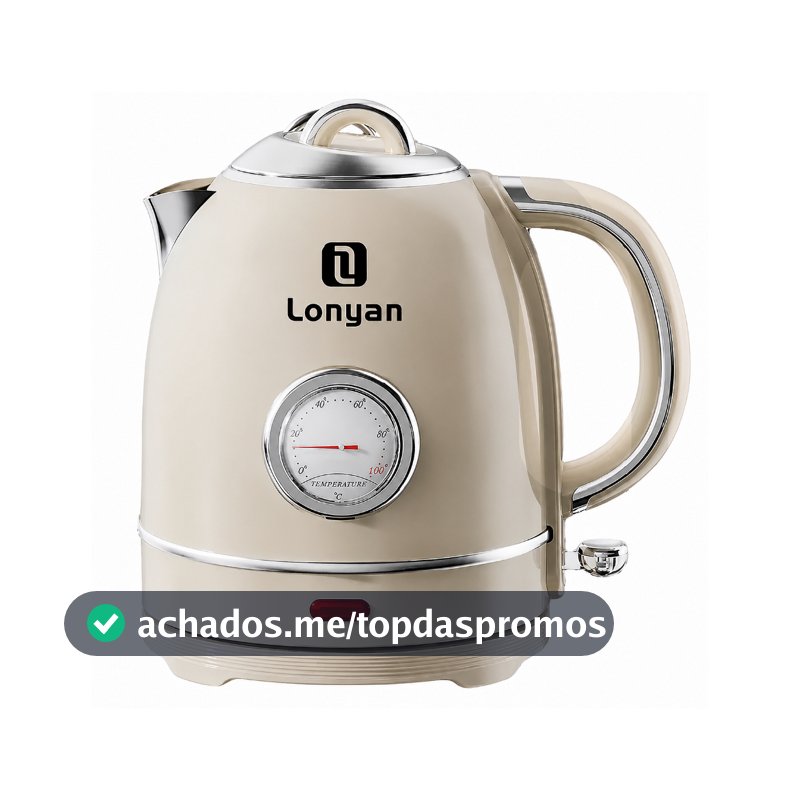 Chaleira Eletrica 1,5L 1355W 127V 220V com Garrafa Térmica 2L inox SUS304 LONYAN Fervura Rapida Cozinha Cafe Auto Agua