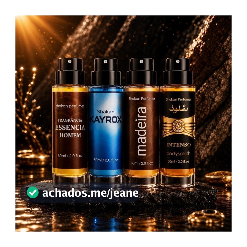Kit Masculino 4 Body Splash Kayrox + Essencia + Madeira + Arabe 60ml