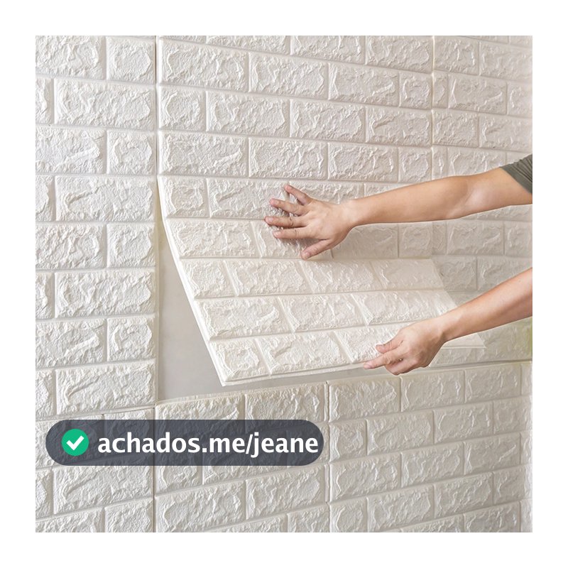 Placas Adesiva  3D Tijolinho Decorativo para Parede Autocolante Impermeável para Cozinha Sala