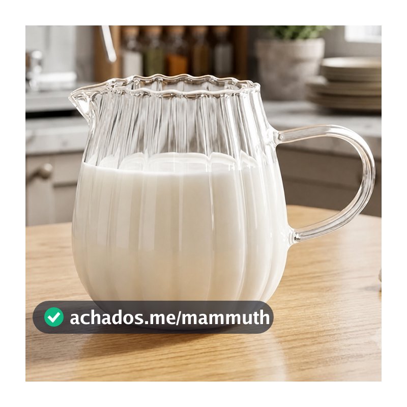 Jarra Leiteira De Vidro Borossilicato Lótus 300ml Hauskraft Para Café e Mesa Posta
