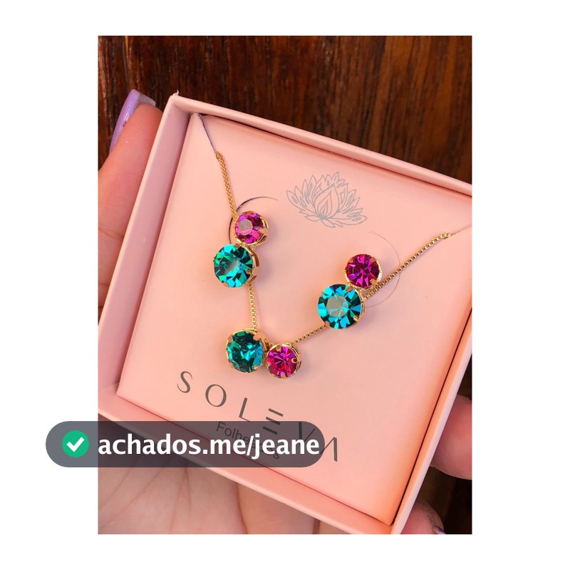 Conjunto De Pedraria Dupla Duas Cores