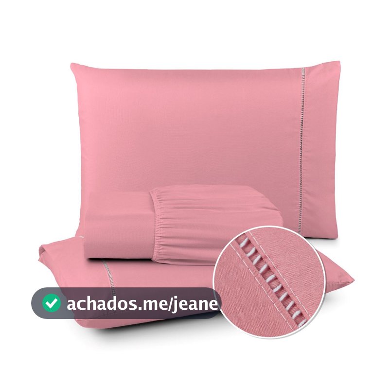 Jogo de Lençol Solteiro Casal Queen King 02 e 03 Peças Cama Box Toque de Pessego 400 Fios