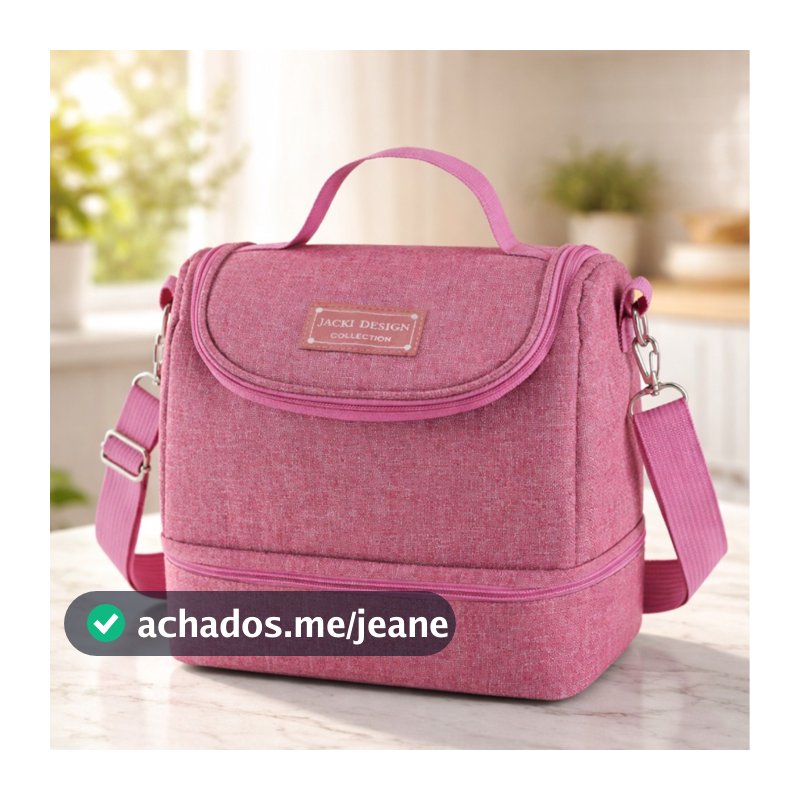 Bolsa Térmica 2 compartimentos 6,4L, Ideal para Almoço e Lanches