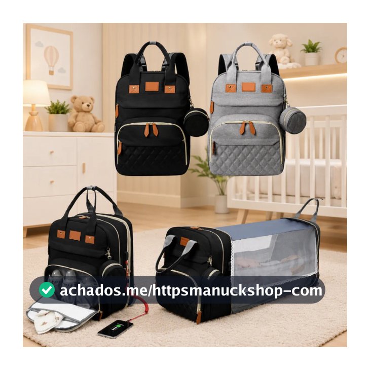 Bolsa Maternidade Bebe Berço Trocador Mochila E Mosquiteiro