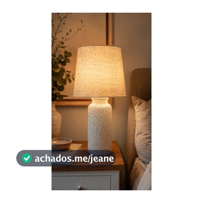 Abajur Luminária Florença 52cm em Cerâmica Esmaltada Criart Home