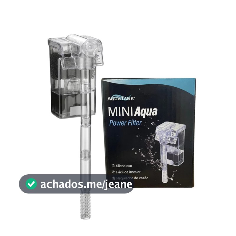 FILTRO HANG-ON EXTERNO 250L/H AQUATANK MINI AQUA  P/ AQUARIO PEQUENO E BETEIRA ATÉ 10L