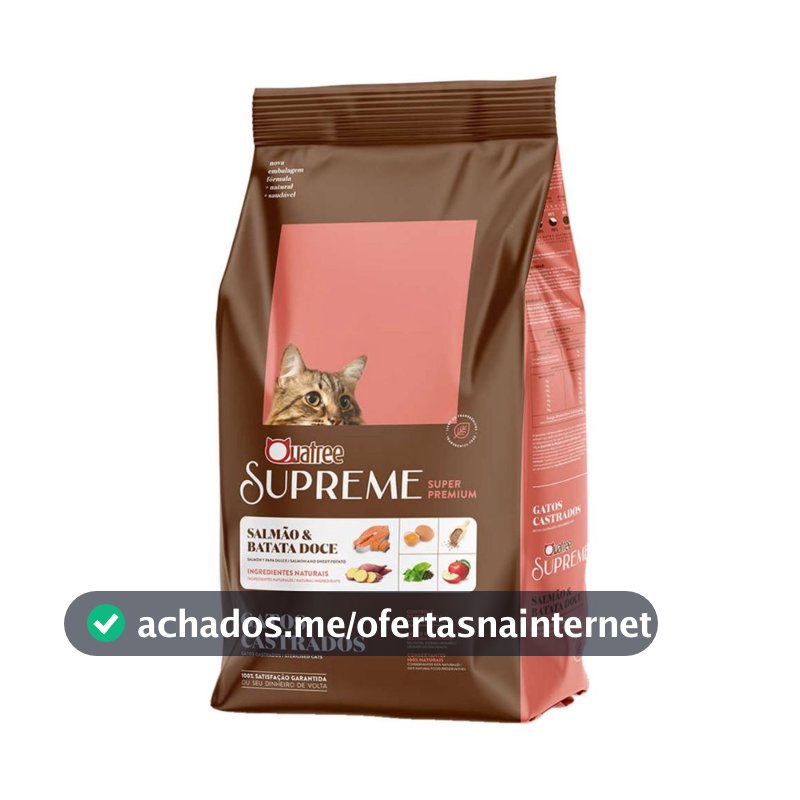 Ração Quatree Supreme Gatos Castrados Salmão e Batata 10kg