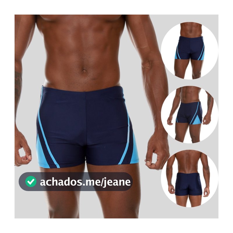 Sunga Boxer Masculina Poliamida Com Forro  Praia Piscina Natação Cordão de Regulagem Tecido Premium Verão