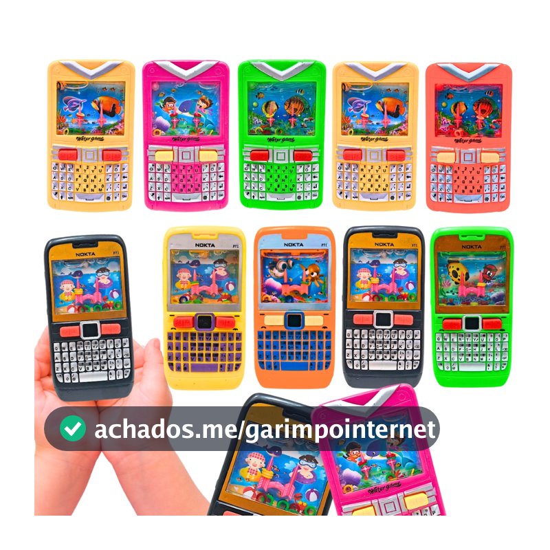 Kit 10 Brinquedo Jogo Argola Joguinho Celular Telefone AquaPlay Lembrancinha Festa Criança Atacado