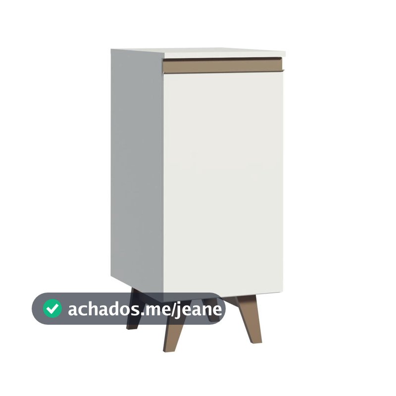 Balcão Armário de Cozinha 35 cm 1 Porta Branco Reims Madesa