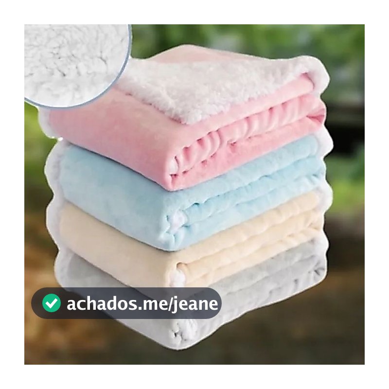 Cobertor Dupla Face para Bebê Premium Manta com Sherpa Carneirinho