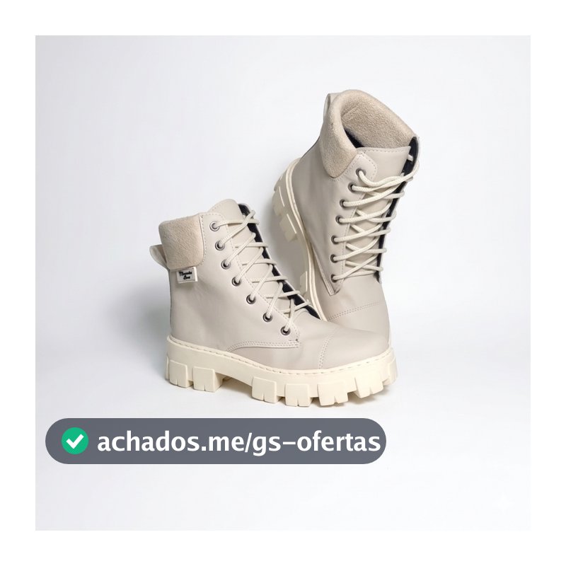 Bota Moda Femininas Coturno Feminino Luxo Cano Medio Salto Baixo Tratorado