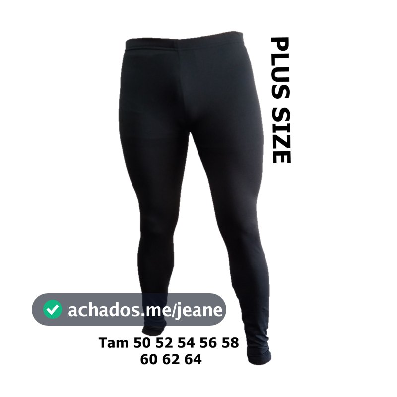 Calça Térmica Flanelada Segunda Pele Feminina Masculina Unissex Plus Size