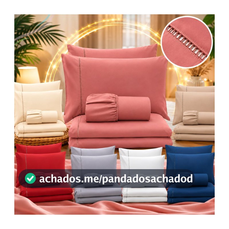 Jogo De Lençol Solteiro Casal Queen Padrão Cama Box Ponto Palito 400 Fios Hotel Aconchegante