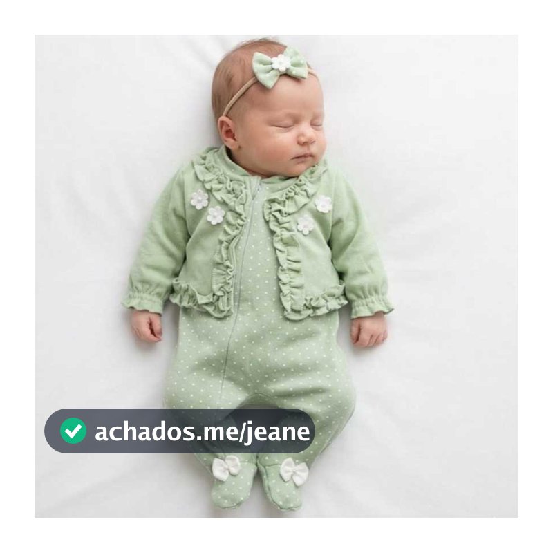 Roupa Macacão Menina Manga Longa Bebê Kids Clarice Malha 100% Algodão