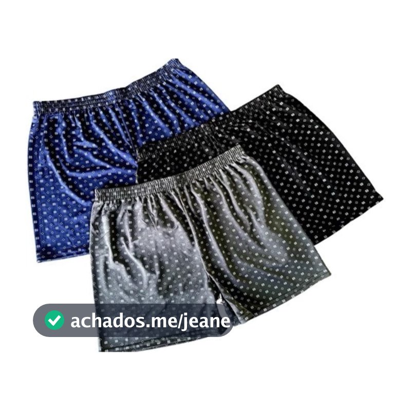 Kit Cueca Samba Canção Masculino Short de Dormir Shortinho Fresquinho e Confortável Pijama