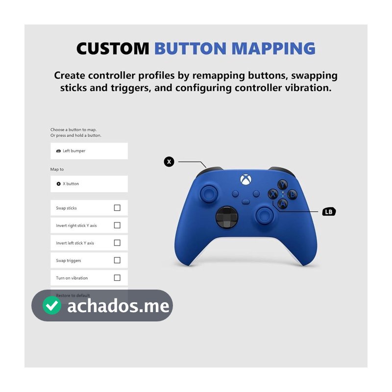Controle para Xbox Sem Fio Shock Blue