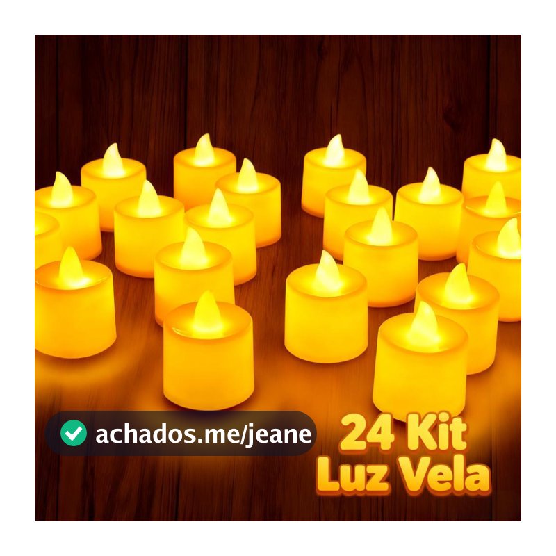 24 Kit Luz De Vela Eletrônica Decorativa Led Festa,/Decoração/Casamento
