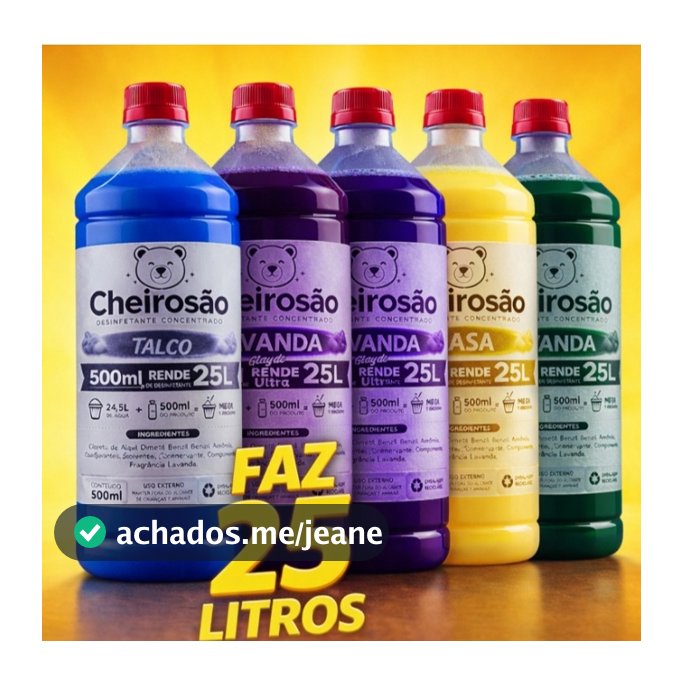 PROMOÇÃO FAZ 25 LITROS DE DESINFETANTE CONCENTRADO COM 500ML | VÁRIAS FRAGRÂNCIAS