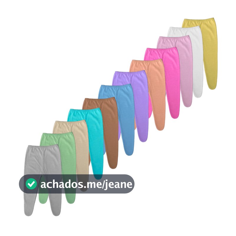 Kit com 10 Calças Mijão Bebê 100% Algodão Pé Fechado