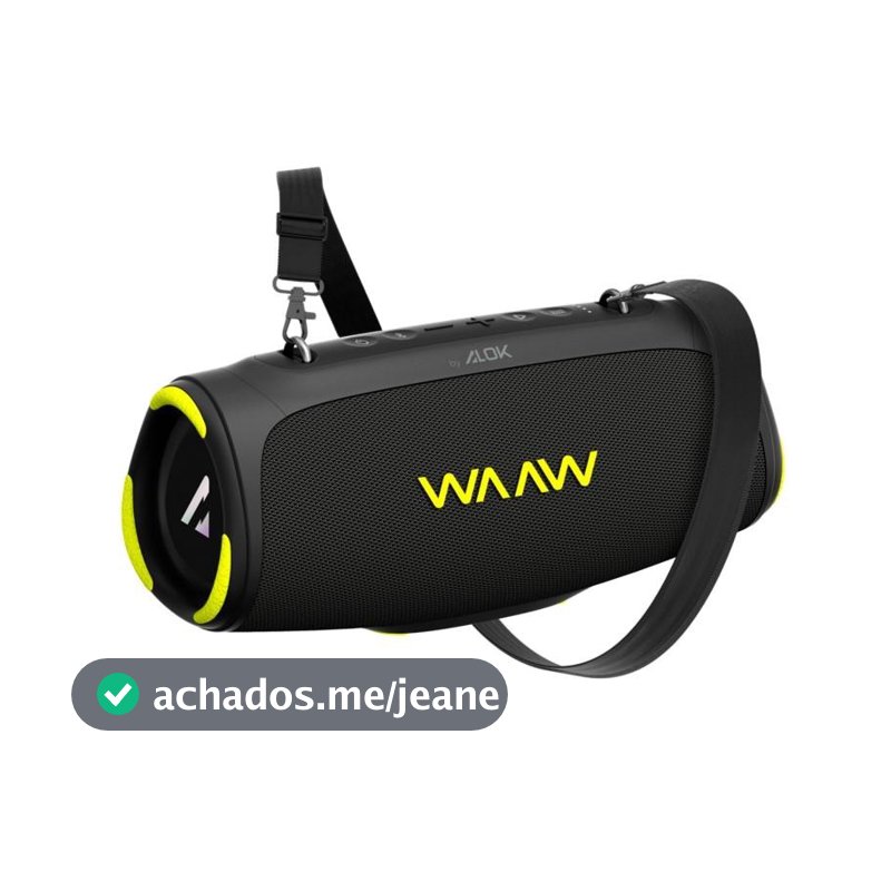 Caixa de Som Bluetooth WAAW Boom 110 40W RMS de Potência Á prova D’água Proteção IPX7 26 Horas