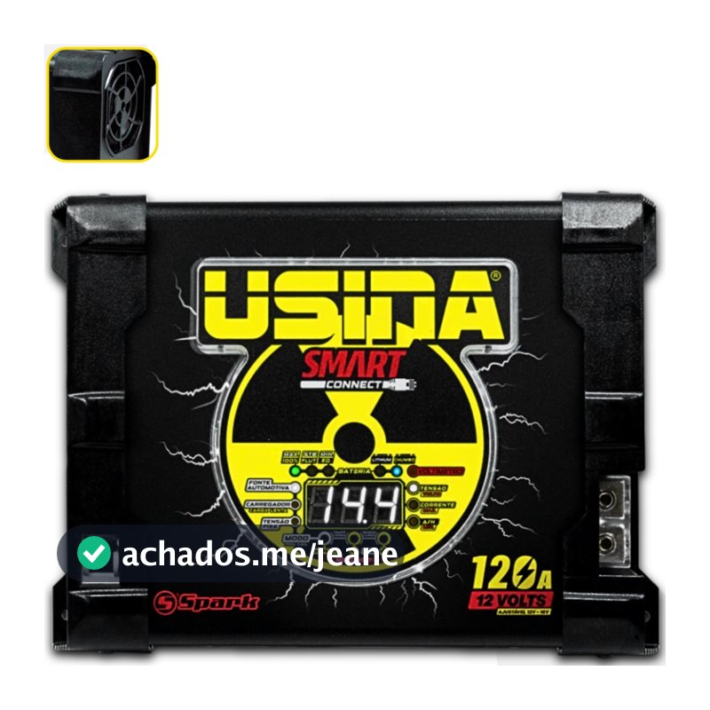 Fonte Usina 120 Amperes Bivolt Automotica 127-220v Voltimetro Digital