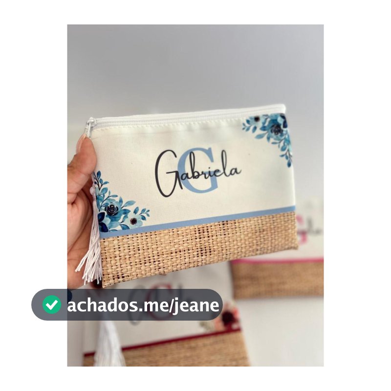 KIT 5 Necessaire Personalizada Com Nome Para Casamento madrinhas logomarca formatura