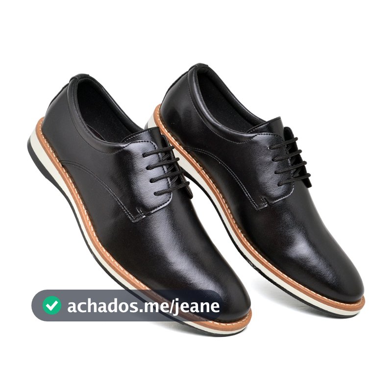Sapato Casual Masculino Confortável Derby Oxford Sapatenis Couro Social Presente Dia Pai
