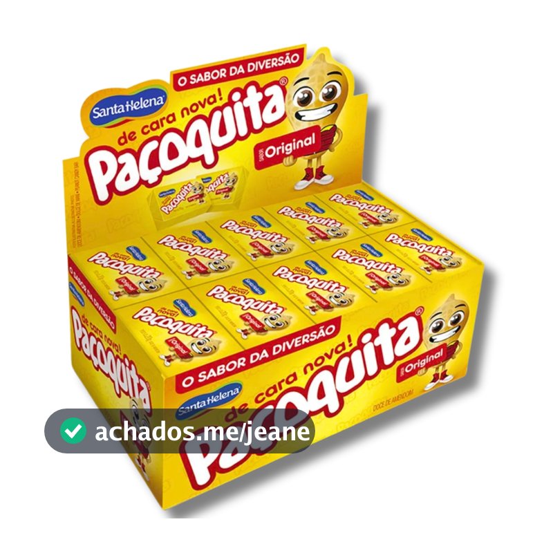 Paçoca Quadrada Paçoquita Embalada C/50 Unidades 1kg Santa Helena
