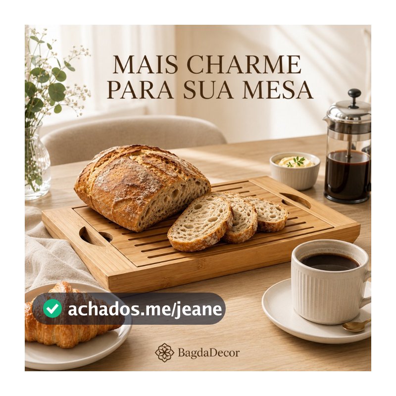 Tábua Migalheira Bambu 36cm 🍞 Corte de Pães, Servir Petiscos e Bandeja Multiuso Premium