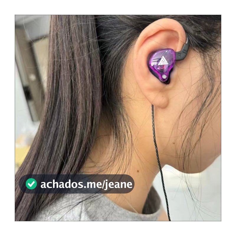 QKZ AK6 Fone de Ouvido Esportivo com microfone Subwoofer controle de fio intra-auricular