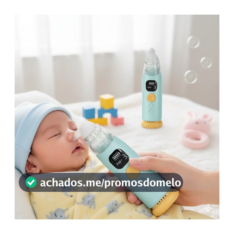 Aspirador Nasal Infantil 9 Níveis Sucção Ajustável Com Música Recarregável Silicone Alimentício Seguro Silencioso 5V/1A