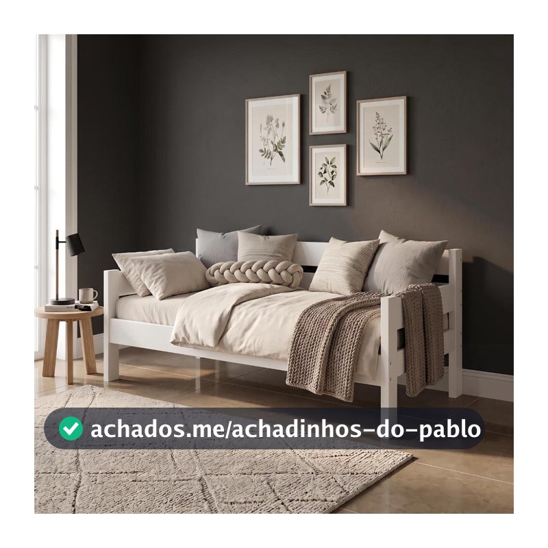 Sofa Cama Solteiro Madeira Maciça Classico Resistente