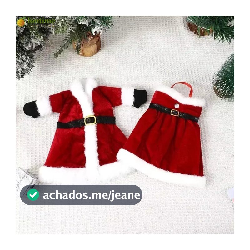 LONTIME Capa Para Garrafa De Vinho , Saco Com Vestido De Veludo De Papai Noel , Roupas Vermelhas Festa , Decoração De Ca